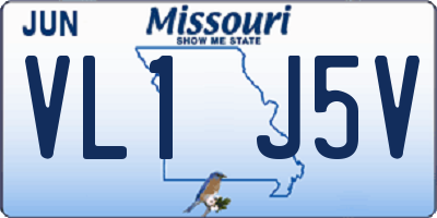 MO license plate VL1J5V