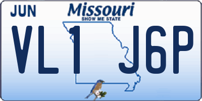 MO license plate VL1J6P