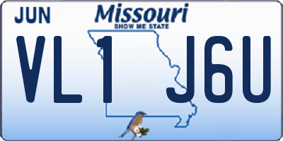 MO license plate VL1J6U