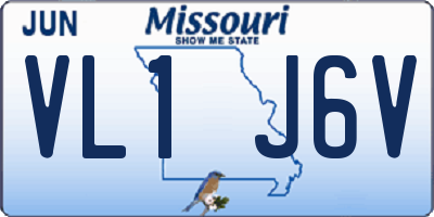MO license plate VL1J6V