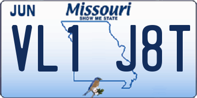 MO license plate VL1J8T
