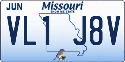 MO license plate VL1J8V