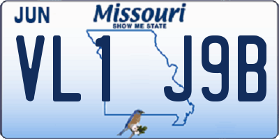 MO license plate VL1J9B