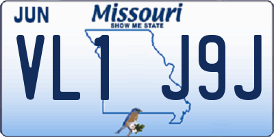 MO license plate VL1J9J