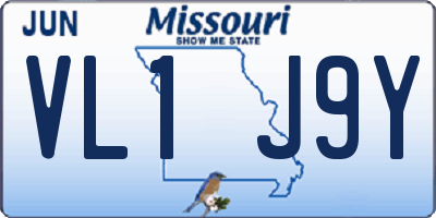 MO license plate VL1J9Y