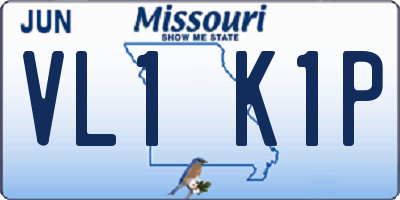 MO license plate VL1K1P