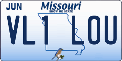 MO license plate VL1L0U