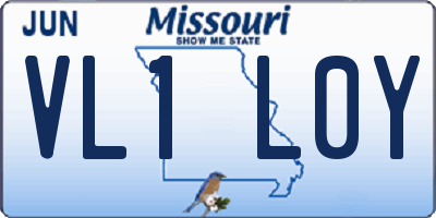 MO license plate VL1L0Y