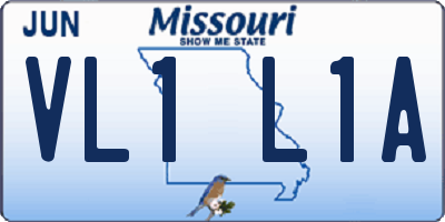 MO license plate VL1L1A