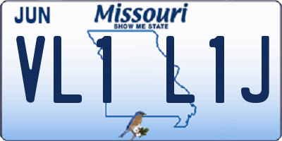 MO license plate VL1L1J