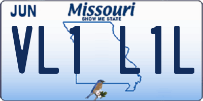 MO license plate VL1L1L