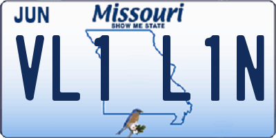 MO license plate VL1L1N