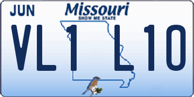 MO license plate VL1L1O
