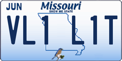 MO license plate VL1L1T