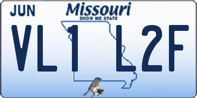 MO license plate VL1L2F