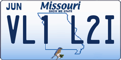 MO license plate VL1L2I