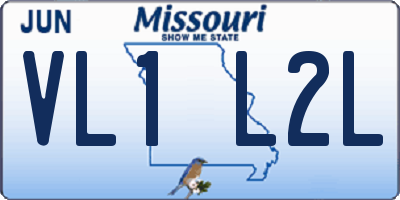 MO license plate VL1L2L