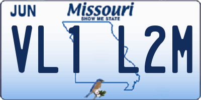 MO license plate VL1L2M