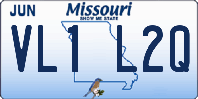 MO license plate VL1L2Q