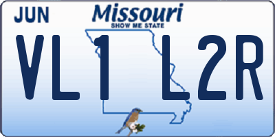 MO license plate VL1L2R