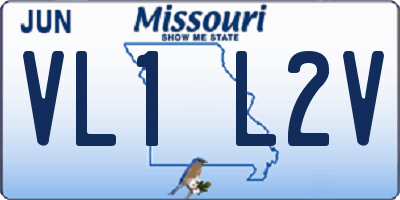 MO license plate VL1L2V