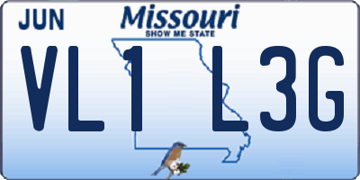 MO license plate VL1L3G