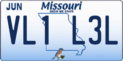 MO license plate VL1L3L