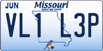 MO license plate VL1L3P