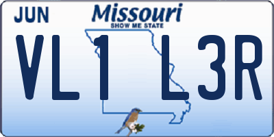 MO license plate VL1L3R