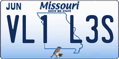 MO license plate VL1L3S