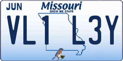 MO license plate VL1L3Y
