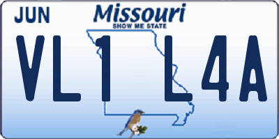 MO license plate VL1L4A
