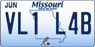 MO license plate VL1L4B