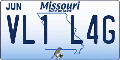 MO license plate VL1L4G