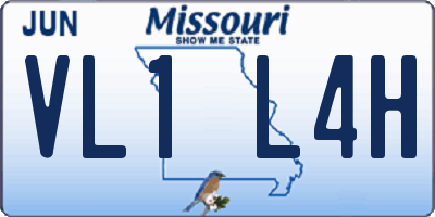MO license plate VL1L4H