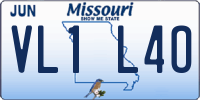 MO license plate VL1L4O