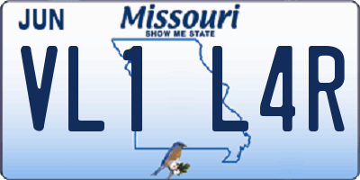 MO license plate VL1L4R