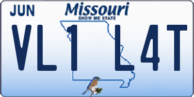 MO license plate VL1L4T