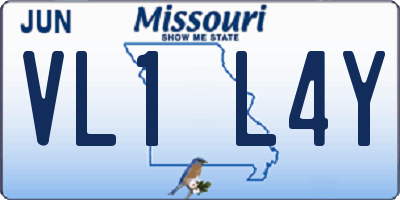 MO license plate VL1L4Y