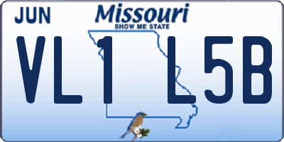 MO license plate VL1L5B