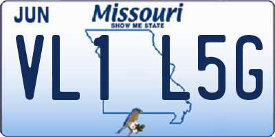 MO license plate VL1L5G