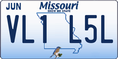 MO license plate VL1L5L