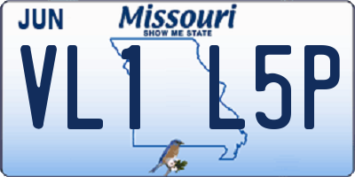 MO license plate VL1L5P