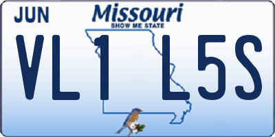 MO license plate VL1L5S