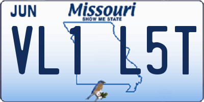 MO license plate VL1L5T