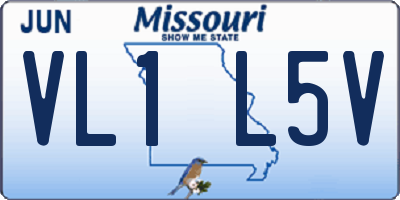MO license plate VL1L5V