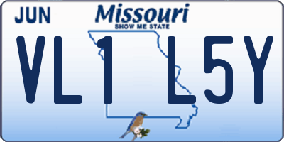 MO license plate VL1L5Y