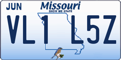 MO license plate VL1L5Z