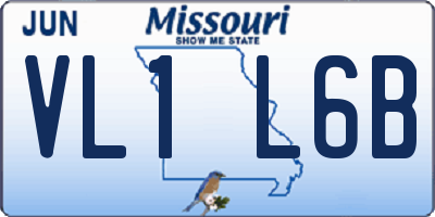 MO license plate VL1L6B