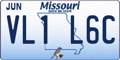 MO license plate VL1L6C